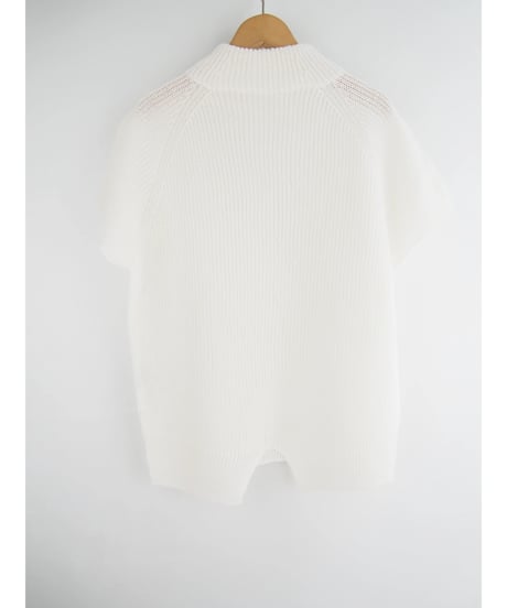 【日本製】「コットン100％畦」バックスリットプルオーバー ( Whole Garment Knit )