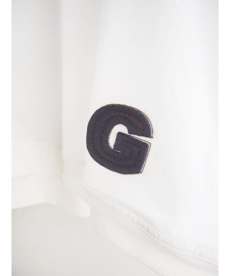 「シルケットコットン」 " G " モチーフ刺繍オーバーティーシャツ