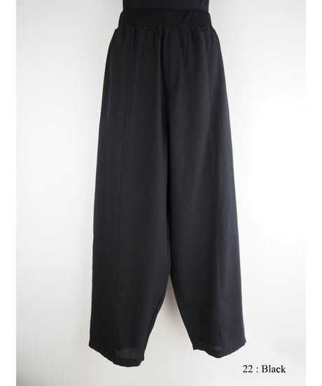 「コットンレーヨンリネンクロス」バレルパンツ