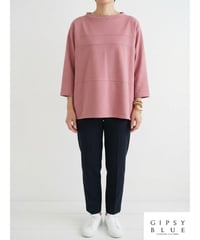 「シルケットコットン」ライン切替コクーンシルエットティーシャツ