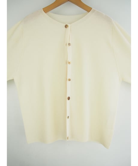 【日本製】「ミックスコットン鹿の子」カーディガン（ Whole garment knit ）