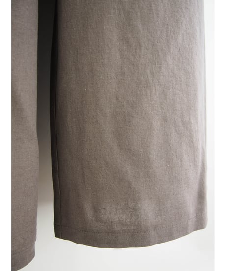 「リネンコットン」9分丈ワイドパンツ