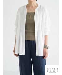 「綿ローン」ギャザーバックティアードブラウス