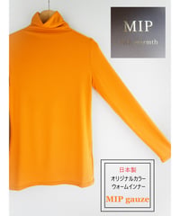 【日本製】「MIPガーゼ」インナー無地タートルネック《 11号 》①