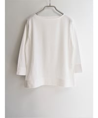 【日本製】「PRIME COOL」40双フライスボートネックTシャツ７分袖