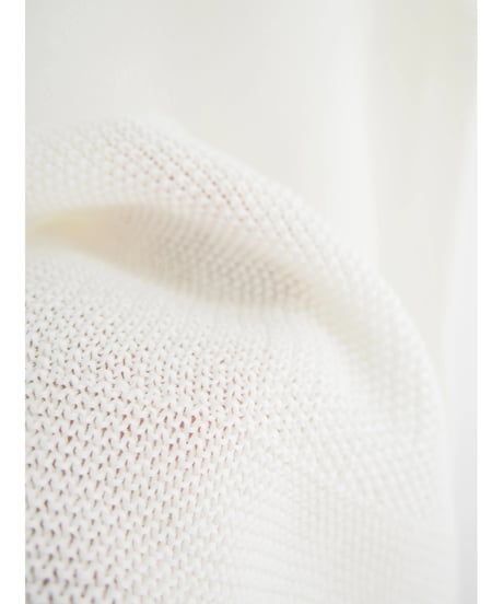 【日本製】「コットン100％鹿の子」モックネックベスト ( Whole Garment Knit )