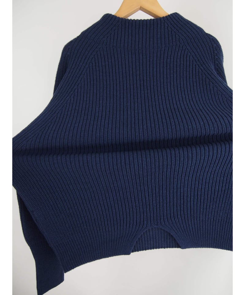 バブル　エンパシー 日本製】「ミックスウール畦」バックスリットプルオーバー ( Whole