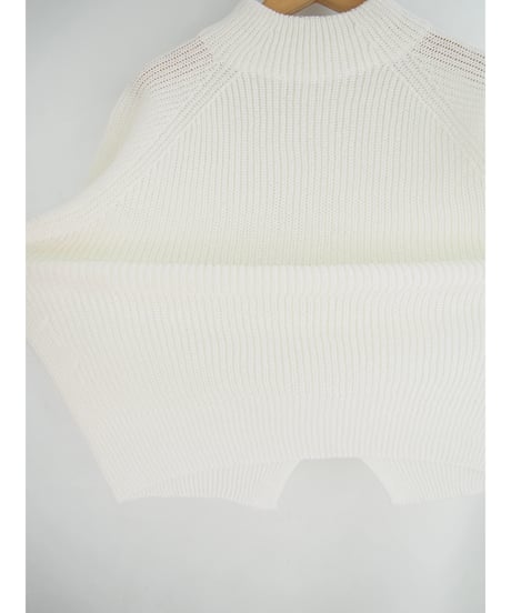 【日本製】「コットン100％畦」バックスリットプルオーバー ( Whole Garment Knit )