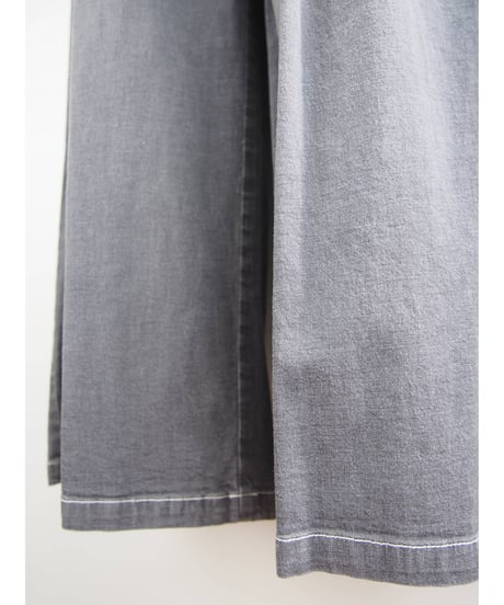 「接触冷感 WASH DENIM」タックワイドパンツ