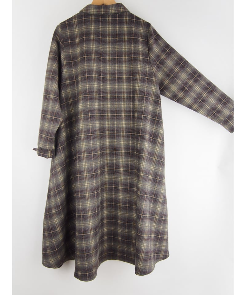 ネルタータンチェッククロス」襟付フレアーワンピース | GIPSY BLUE