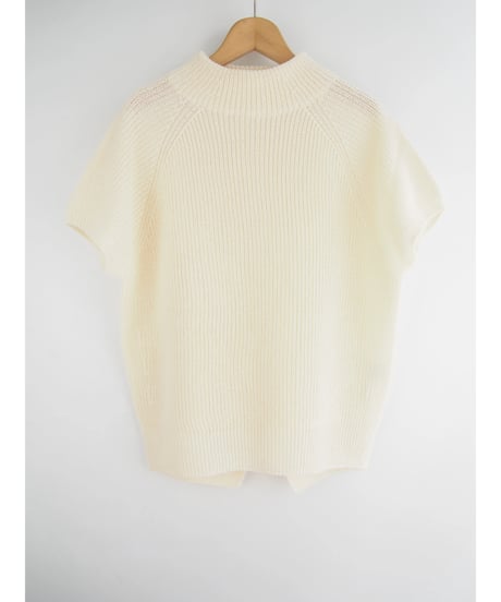 【日本製】「コットン100％畦」バックスリットプルオーバー ( Whole Garment Knit )