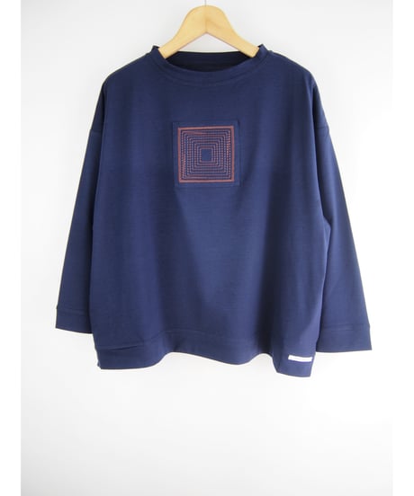 「シルケットコットン□刺繍モチーフ」ワイドティーシャツ