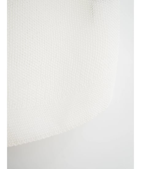 【日本製】「コットン100％鹿の子」モックネックベスト ( Whole Garment Knit )
