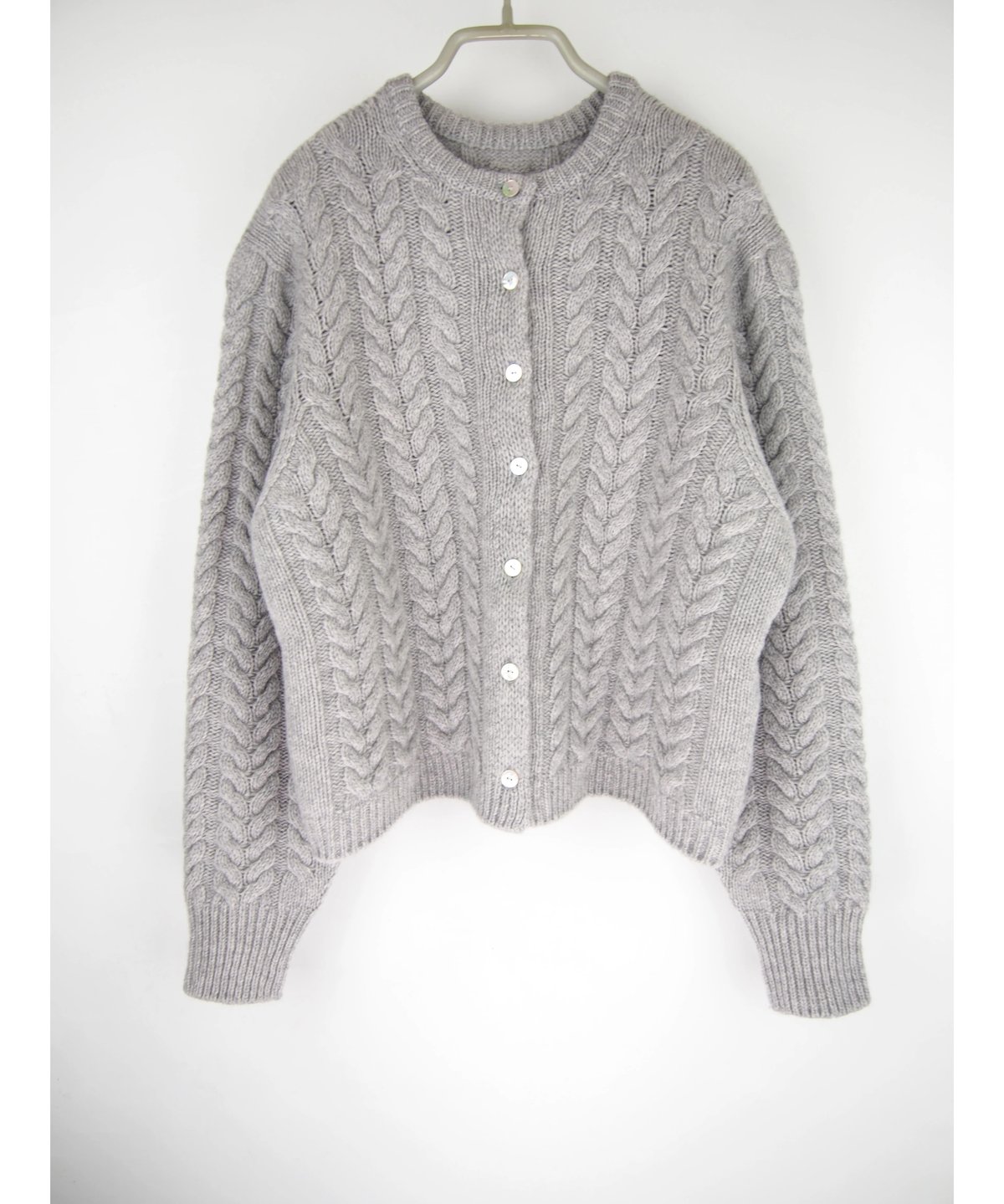 ワイズ Y'sダブルデザイン ウール100% ニットカーディガン 厚手 日本製