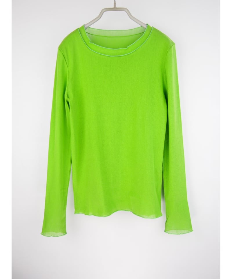 新色》【日本製】「綿ストレッチサラチュール」ラウンドネック