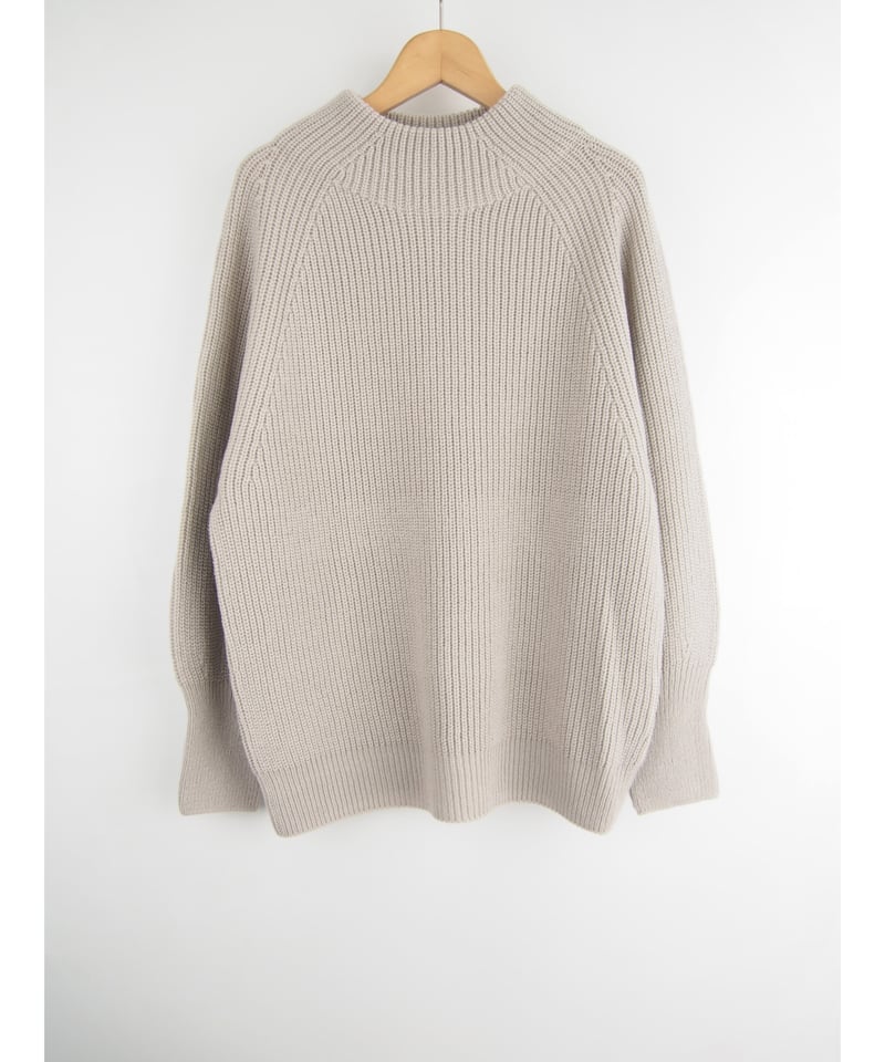 日本製】「ミックスウール畦」バックスリットプルオーバー ( Whole