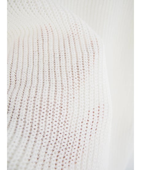 【日本製】「コットン100％畦」バックスリットプルオーバー ( Whole Garment Knit )