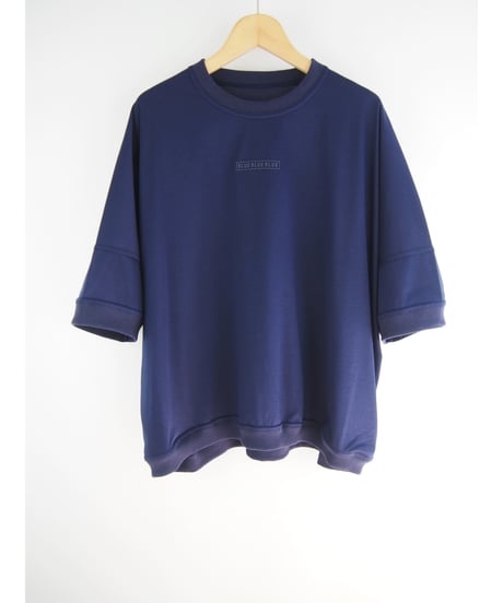「シルケットコットン"BLUE BLUE BLUE"プリント」オーバーティーシャツ