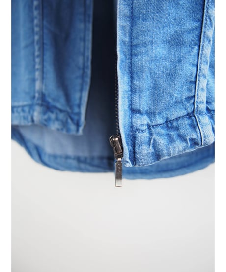 「接触冷感セルロース WASH DENIM」フレンチベストフーディ