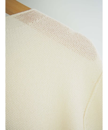 【日本製】「ミックスコットン鹿の子」カーディガン（ Whole garment knit ）
