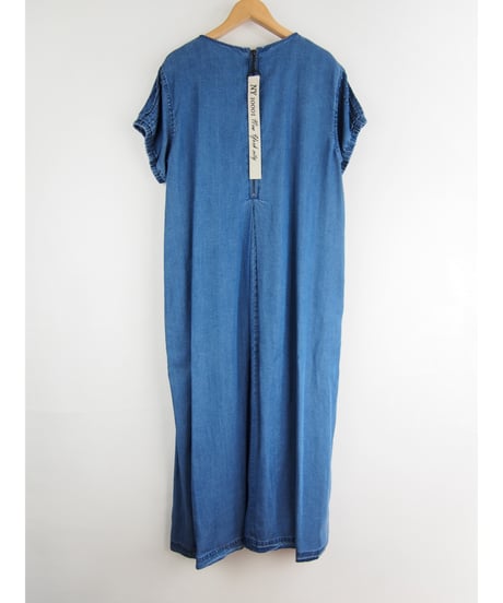 「接触冷感セルロース WASH DENIM」タックフレアーワンピース
