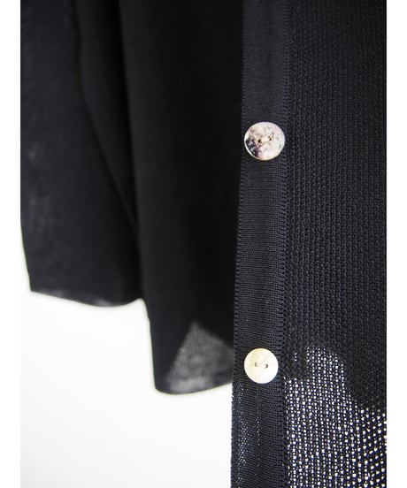 【日本製】「ミックスコットン鹿の子」カーディガン（ Whole garment knit ）