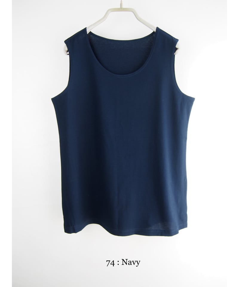 『本日5/6限定価格』刺繍入りタンクトップ タンクトップ（ブルー・ネイビー/青色系・刺繍）ファッション