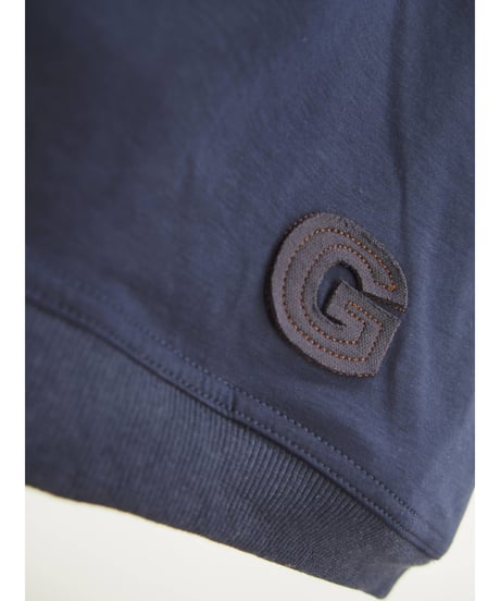 「シルケットコットン」 " G " モチーフ刺繍オーバーティーシャツ