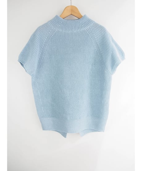 【日本製】「コットン100％畦」バックスリットプルオーバー ( Whole Garment Knit )