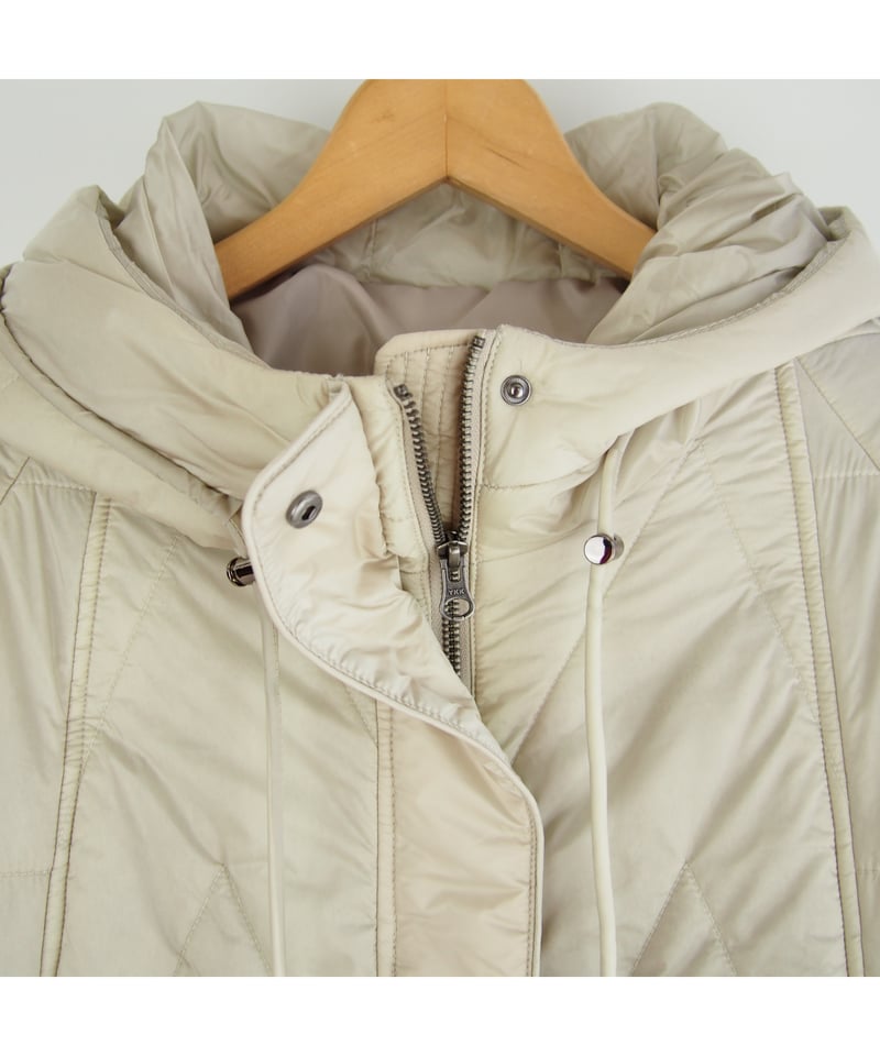 ナイロンシャンブレーキルト」ビッグコートフーディ | GIPSY