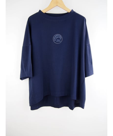 《再入荷》「サークルパッチワークシリコンプリント」ダーツタックワイドティーシャツ