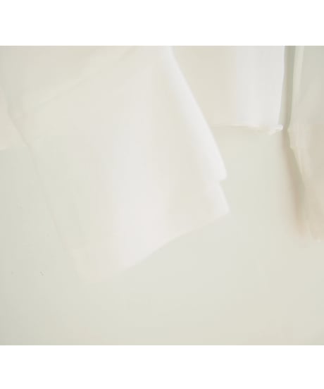 「ナイロンSTチュール」ラウンドネックレイヤースリーブティーシャツ