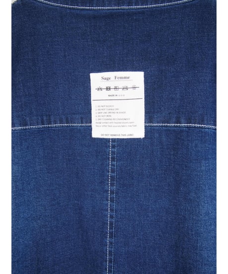 「接触冷感 WASH DENIM」バックデザインオーバーブラウス