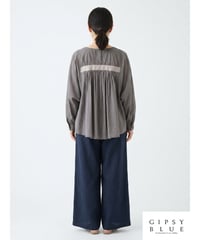 「コットンガーゼ」バックギャザーシアーカーディガン