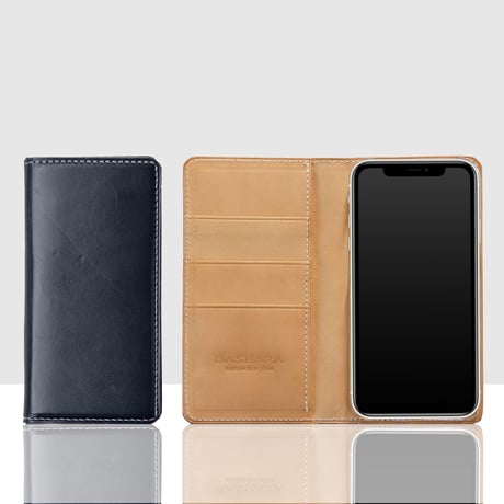 イングリッシュブライドル　スマートフォンケース　ネイビー　iPhone各モデル対応