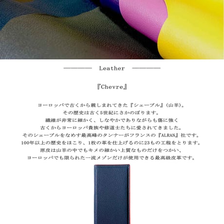 シェーブルレザー　スマートフォンケース　iPhone各モデル対応　ビリジアン×ブラウン