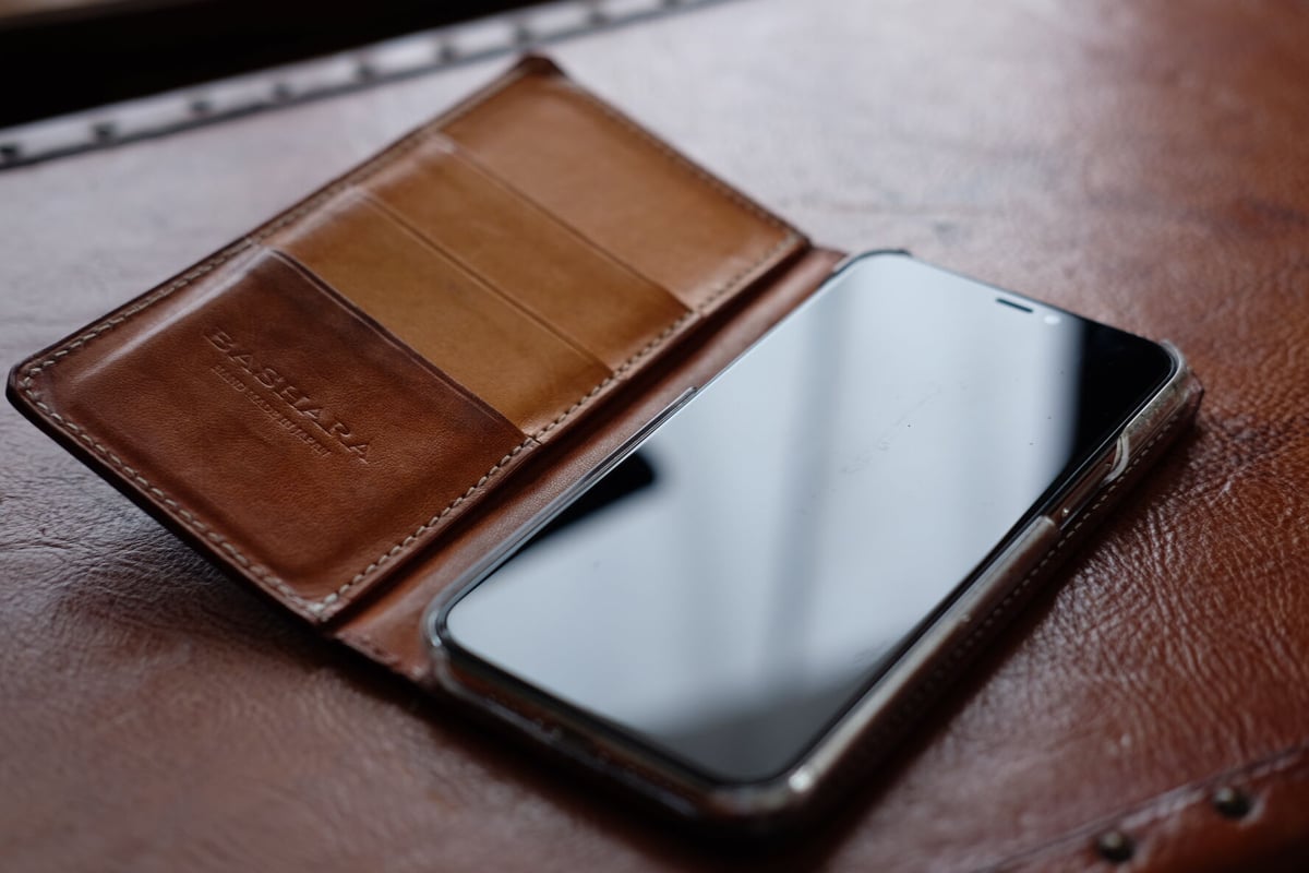 Moduleページ　ブライドルレザー　スマホケース イングリッシュブライドル スマートフォンケース ブリティッシュ