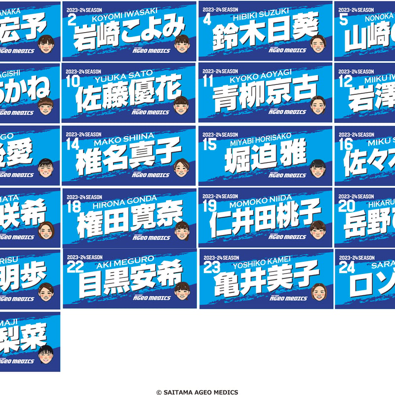 受注商品】埼玉上尾メディックス ネームタオル 2023-24 season | 埼玉 