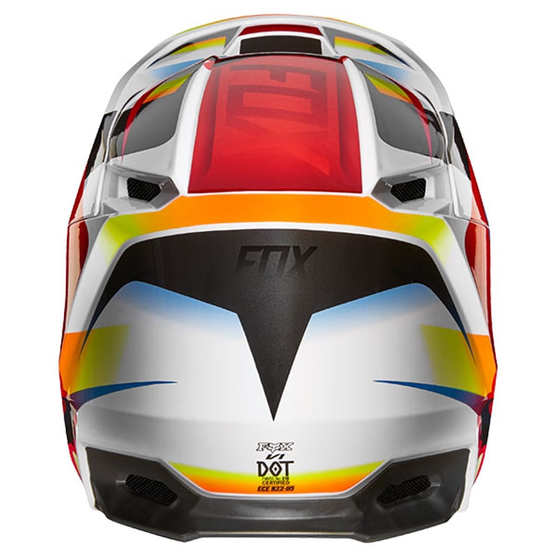 FOX V1ユースヘルメット レッドホワイト YSサイズ