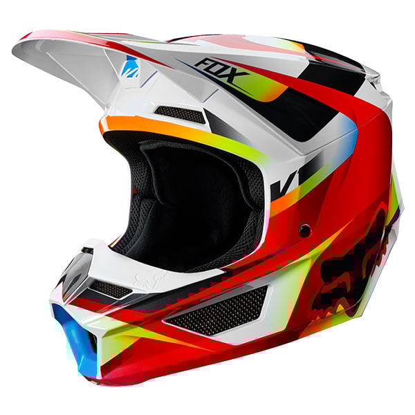 Fox V1フルフェイスヘルメット レッド Fox V1 エモーション ヘルメット レッド フルオ | MotoStorm [jp]