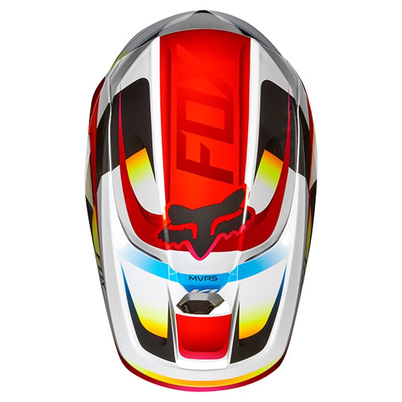 FOX V1ユースヘルメット レッドホワイト YSサイズ
