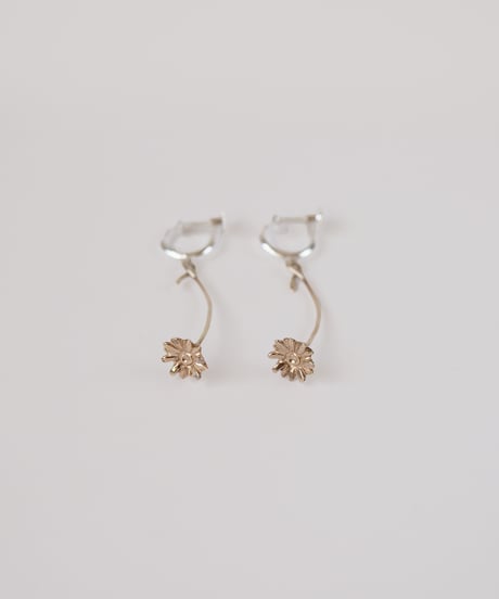 Gerbera earring B (K10YG)