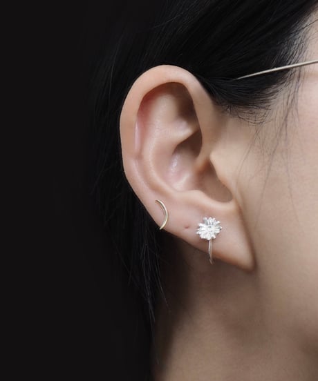 Gerbera earring A (silver)