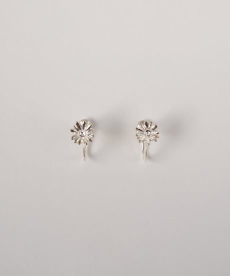 Gerbera earring A (silver)