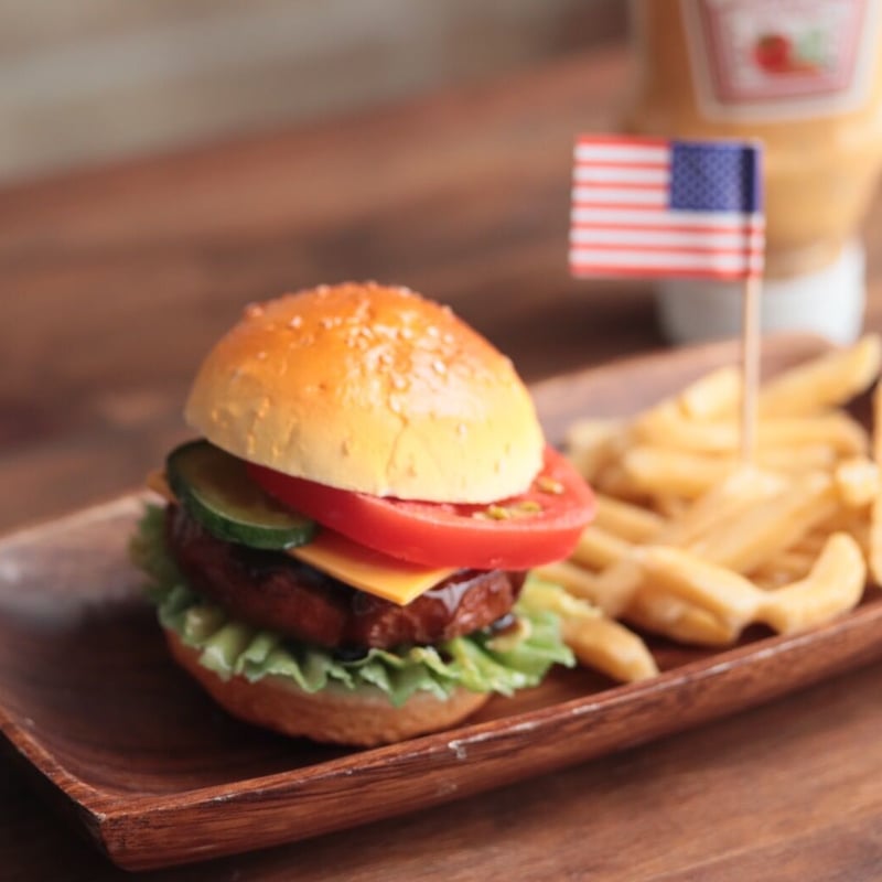 おうちdeレッスンシリーズ/ハンバーガーセット | Fake Food Cooking