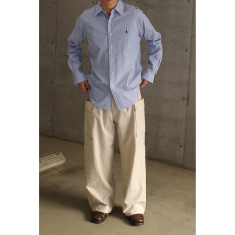 P A C S - Double Pocket Cargo Pants (Khaki Denim)