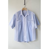 P A C S - Gianfranco Shirts S/S (Blue Stripe) / Dead Stock Fabric