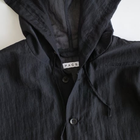 P A C S - Sheer Hooded Jacket  (BLK)