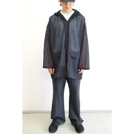 P A C S - Sheer Hooded Jacket  (BLK)