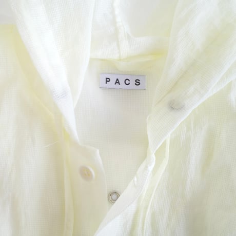 P A C S - Sheer Hooded Jacket  (WHT)